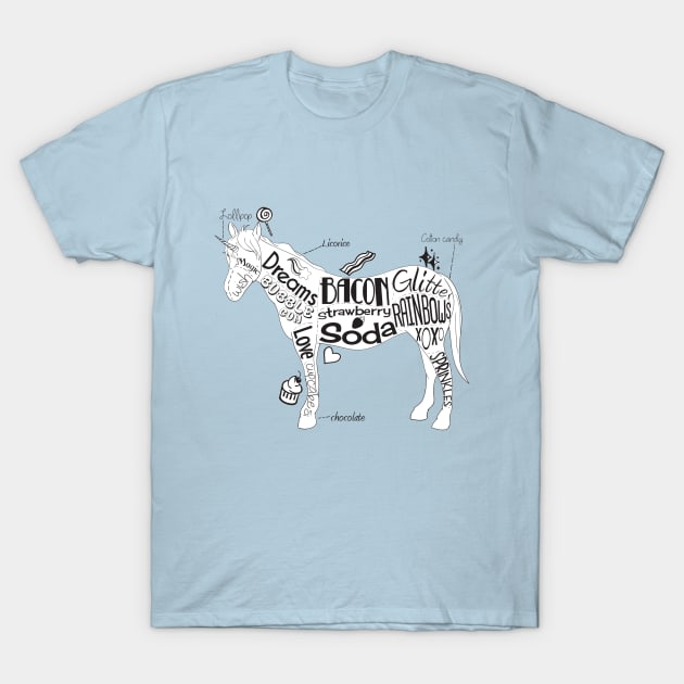 Unicorn Anatomy T-Shirt by ChibiHutJr